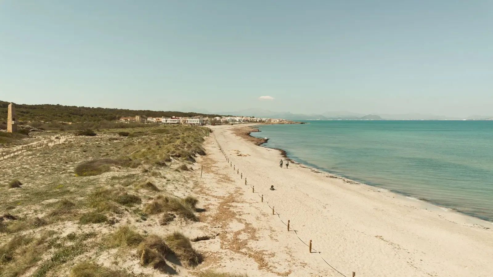 La playa de Son Serra de Marina desde el dron